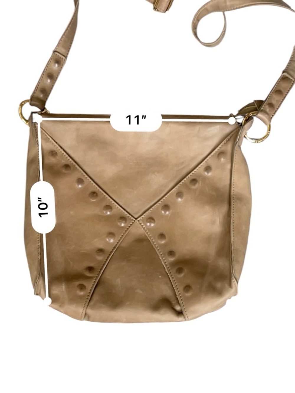 Hammitt Taupe Leather Crossbody Bag - Picture 8 of 8